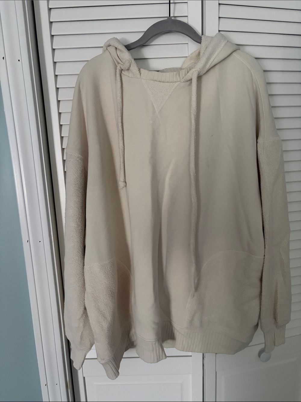 aerie Cream Oversized Hoodie Sweater
